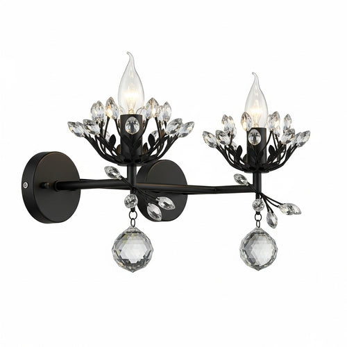 Bathroom cabinet crystal double lamp
