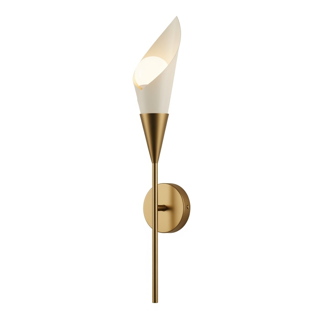 Single Light Wall Lamp Vintage Gold Foil