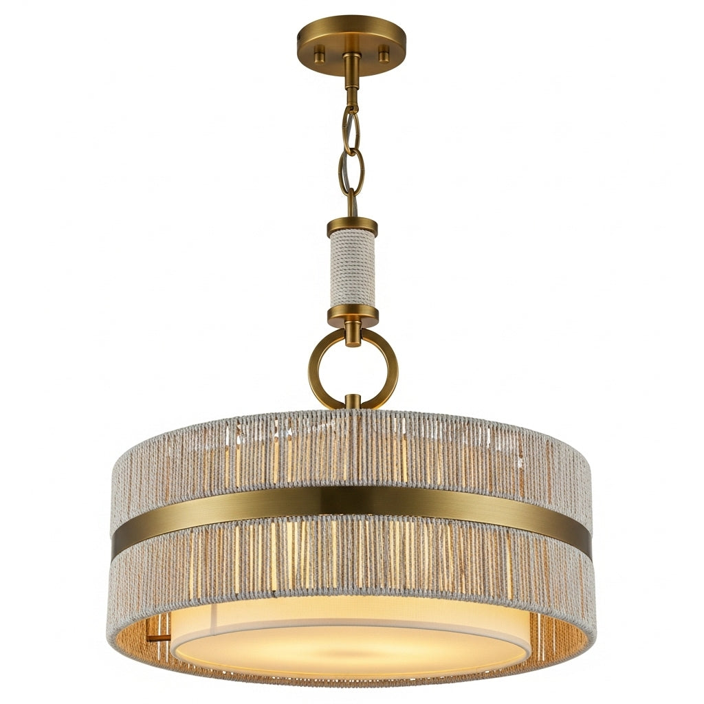 Natural aged brass Single Pendant Light