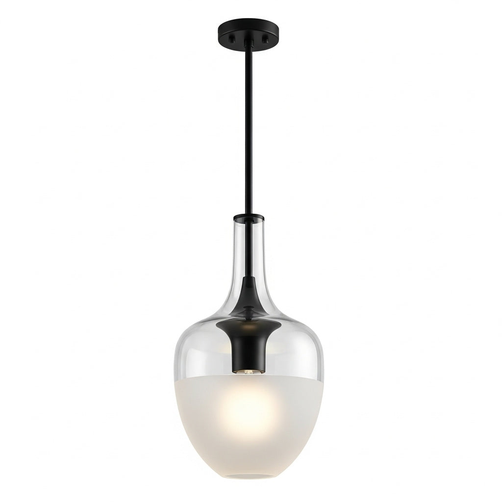 LED black pendant light
