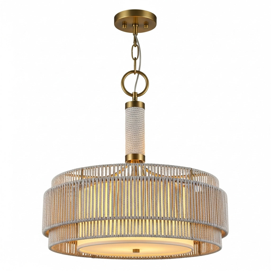 Natural aged brass Single Pendant Light