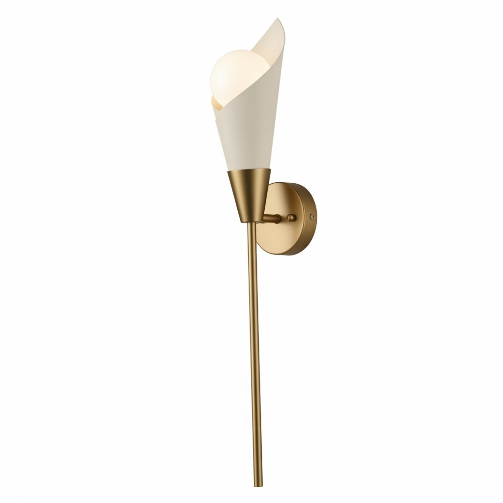 Single Light Wall Lamp Vintage Gold Foil