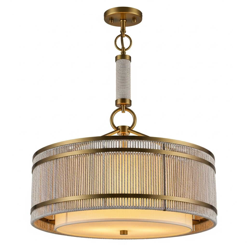 Natural aged brass Single Pendant Light